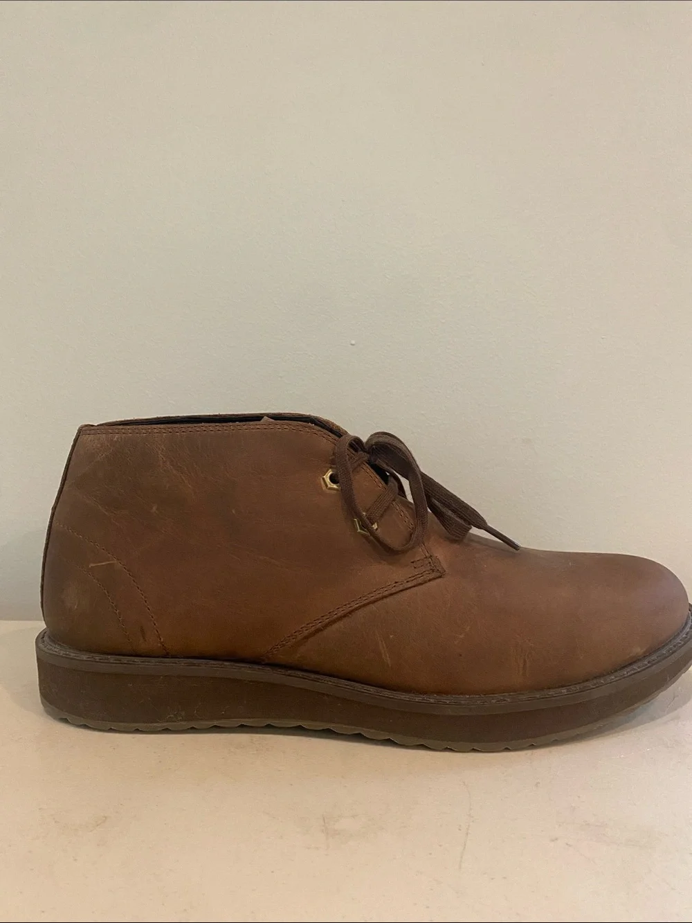 Mens LL Bean Stonington Chukka Boot Brown leather size 11.5 medium NWOT casual